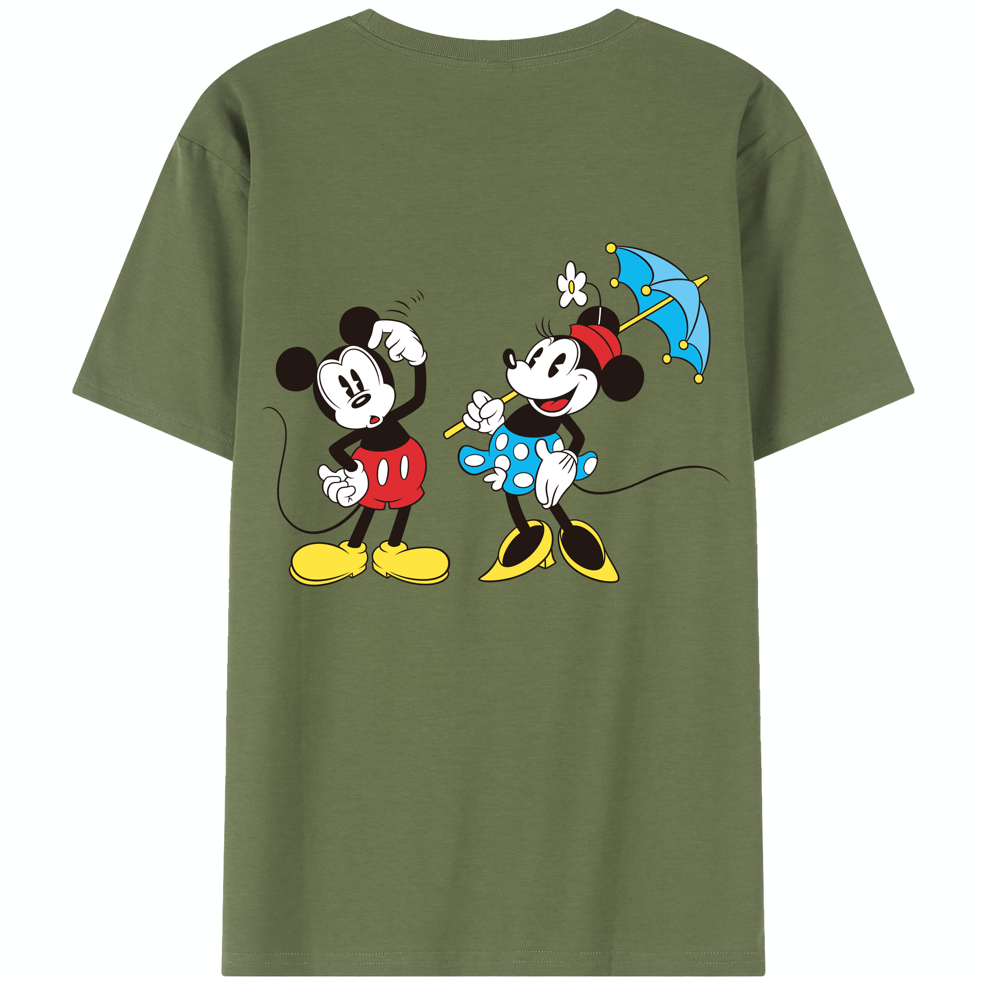 （画像用） ミッキーマウス Mickey Mouse 綿100％半袖Tシャツ（背面プリント）
